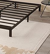 Maenizi King Size Bed Frame No Box Spring Needed, 8 Inch Heavy Duty King Platform Bed Frame Suppo...