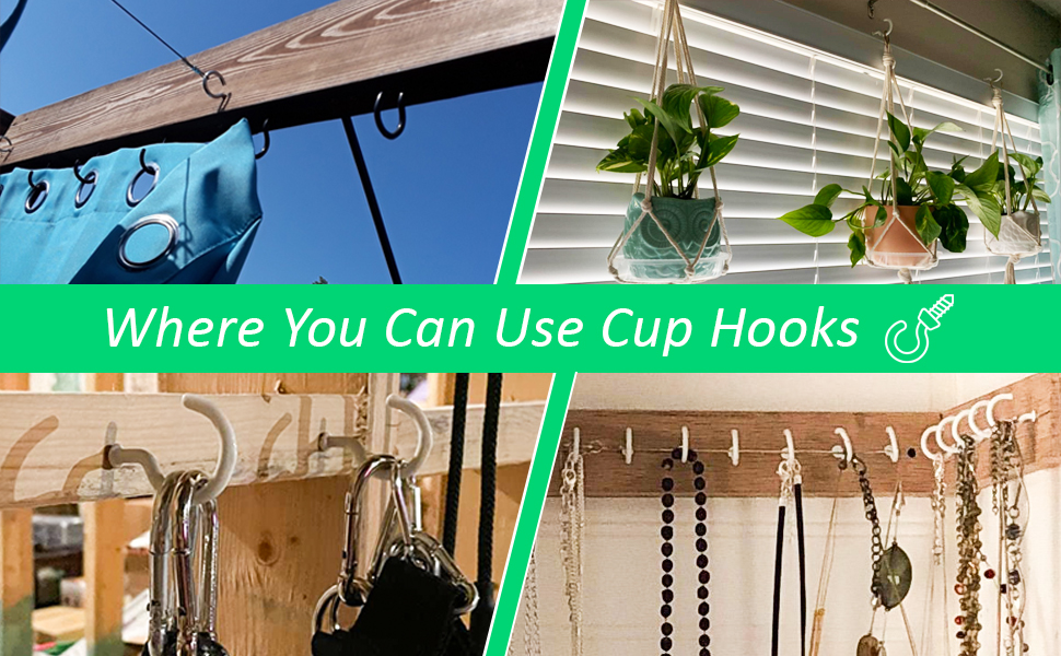 Great for hanging mugs, pots, cups, plants, hat, clothes etc in Parlor, Kitchen & Garden, Office