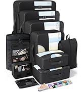 Veken 10 Set Packing Cubes for Travel Essential, Suitcase Organizer Bags in 4 Sizes, Carry-On Lug...