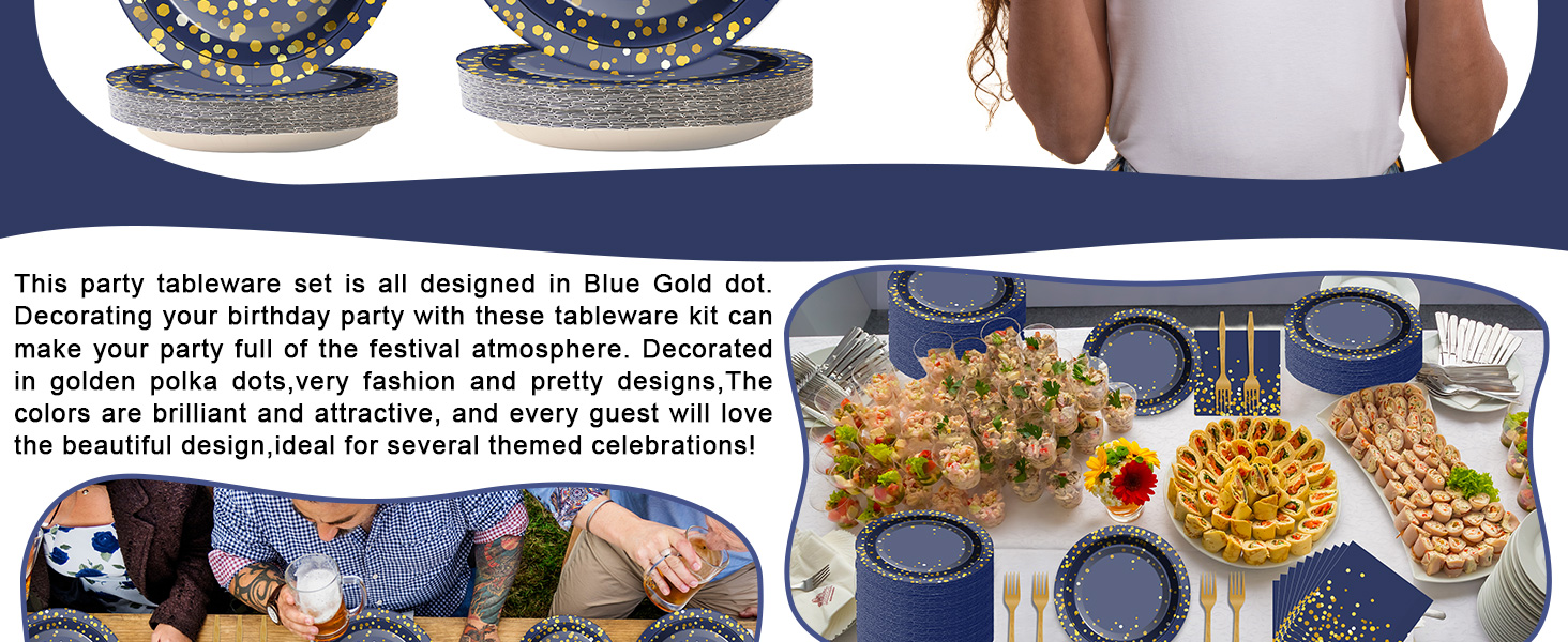 Blue and Gold plates