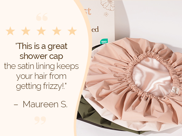 satin lined shower cap