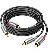 Ubramac RCA Cable, 6.6FT 2RCA Male to 2RCA Male Stereo Audio Cable Gold Plated Car Audio Subwoofe...