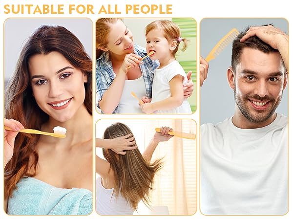 Yellow Disposable Toothbrushes Bulk with Toothpaste and Comb