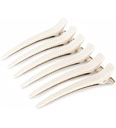 AIMIKE 4.8" Hair Clips for Styling – Built-In Silicone Band Duckbill Hair Clips, No-Crease Sectio...