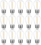 Mlambert LED String Light Bulbs,Shatterproof Outdoor String S14 Replacement Light Bulb,Waterproof...