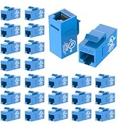 VCE UL-Listed CAT6A Keystone Coupler, Ethernet Coupler Female to Female, RJ45 Coupler for CAT6A/C...