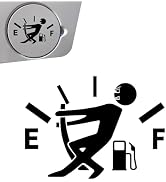 YAWUROU Funny Fuel Tank Cap Sticker, Vinyl Waterproof Fuel Lid Decal, 5.12"x3.74" Self-Adhesive G...