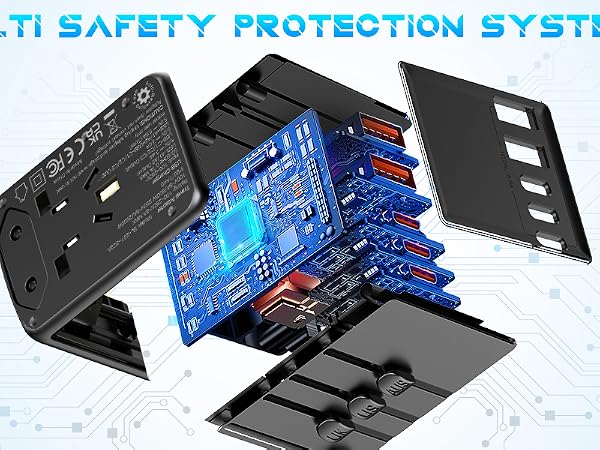 adapter with safety protection system