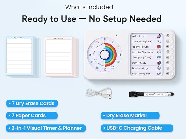 2 in 1 visual timer task board adhd autism dry erase chore chart visual schedule kids adults