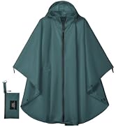 YOOTUKL Unisex Hooded Rain Poncho, Waterproof Raincoat Jacket with pocket for Adult, Rain Coat fo...