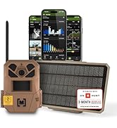 Moultrie Edge 3 Cellular Trail Camera with 3.4W Solar Kit - 40MP HD Photo Capture - 1080p Low-Glo...