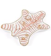 Trycooling Hand Painted Tiger Skin Ceramic Jewelry Dish Small Jewelry Rack Tray Rings Bracelets E...