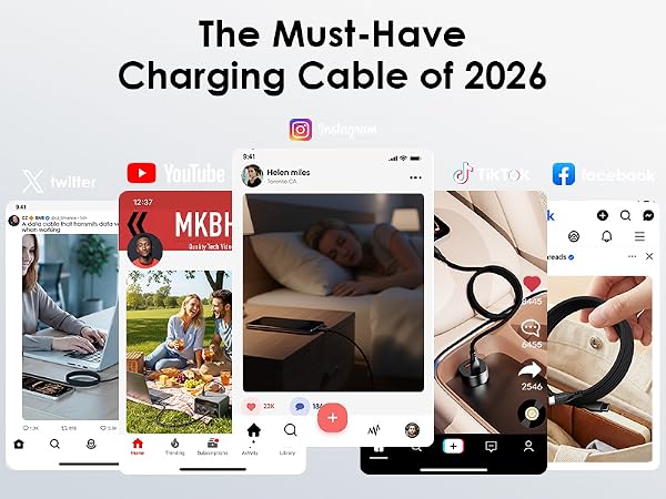 coiled usb c cable magnetic