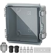 Joinfworld 6x6x4 Outdoor Electrical Box Weatherproof Junction Box Plastic Clear Waterproof Box En...