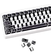 JMTCtech 137 PBT Keycaps, White and Black Keycap Sets, MXD Technology (Anti Sink, Anti Scratch, A...