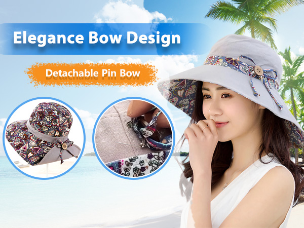 Women Bohemian hat lightweight foldable packable convenient sun protection beach activities Sun Hat