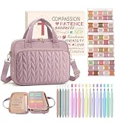 BellaHold Bible Cover Case for Women, Large Bible Bag with Study Supplies, Bible Journaling Kit w...