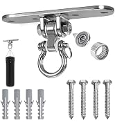 ZoeZure Heavy Bag Hanger,Stainless Wall Ceiling Mount Hook 180°/360° Rotation Wood Beam Holder Bo...