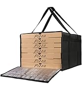 Bodaon Insulated Pizza Delivery Bags, 20" x 20" x 14" Insulated Food Delivery Bag for Uber Eats/D...