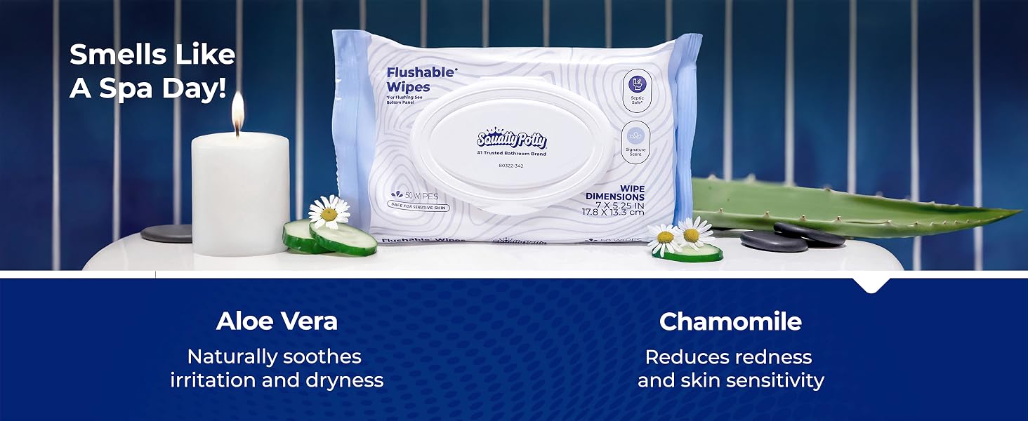 Flushable wipes