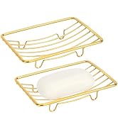 Snailhouse Soap Dishes, 2 Pack Self Draining Rustproof Stainless Steel Shower Bar Soap Dish Holde...