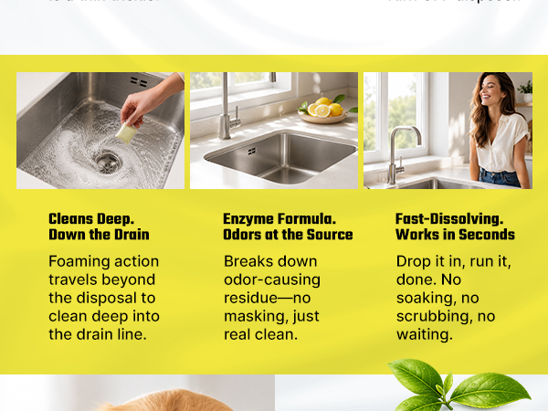 cleans deep down the drain