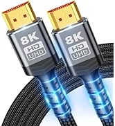 8K Long HDMI Cable 2.1, 20FT Ultra HD Cable High-Speed Lead 48Gbps, HDMI Braided Cables (8K@60Hz ...