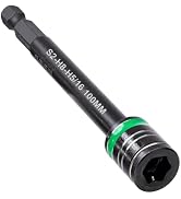HitScrews 4"Long Impact Nut Driver Bit 5/16"& 8mm Spring Clip Nut Setter | S2 Steel Extended Non ...