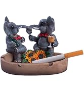 5.12'' Ash tray Elephants Ashtrays, Handmade Cool Resin Ashtrays for Cigarettes as Home Decoratio...