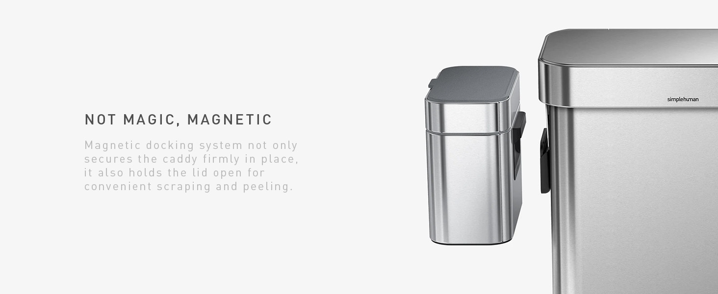 Not Magic, Magnetic | Magnetic docking to Simplehuman cans