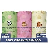 MOTHER EARTH Bamboo Paper Towels | 2-Ply, 3 Rolls, 250 Sheets per Roll | Gentle for Sensitive Ski...