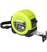 HAUTMEC Tape Measure 25ft with Dual Scale Metric and Imperial 1/8 Fractions Measuring Tape Compac...
