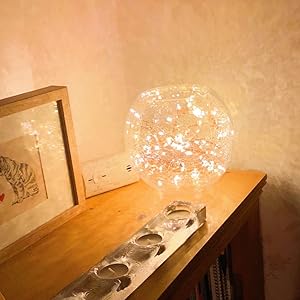 copper wire lights lantern