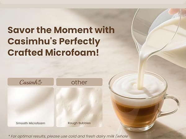 milk steamer and frother for latte