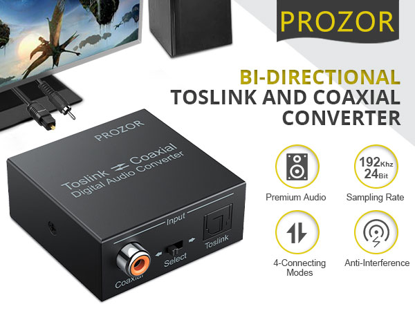 192K Bi-Directional Coaxial Optical Converter