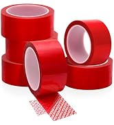 WELSTIK Tamper Tape Red 6 Pack Tamper Evident Security Seals Tape, Transfer Tamper Proof Security...