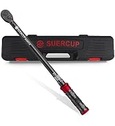 SUERCUP 1/2" Drive Torque Wrench, 30-250 Ft.Lb, 100-Tooth, for Heavy Duty | 40.7-339Nm, Click Typ...