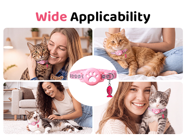 GPS Pet Tracker Collar, Mini Smart Real Time Tracking Tag for Cats Dogs, No Monthly Fee or SIM