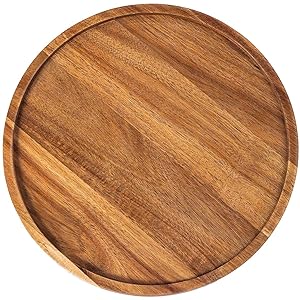 round wood tray