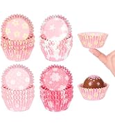 SKIDEC Pink Floral Mini Cupcake Liners 400 Count Colorful Paper Baking Cups Food Grade Disposable...