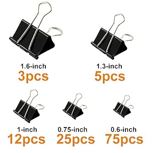 binder clips office clips paper clips