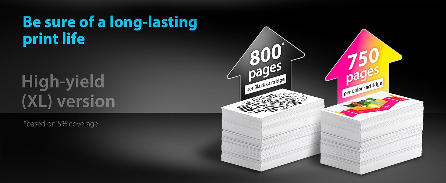 Smart ink 564 BK packs pages capacity