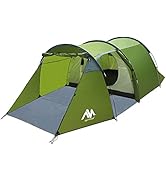 4 Person Tents for Camping, Ayamaya Tunnel Tent Camping with Vestibule 3-4 Person Waterproof, 2 D...