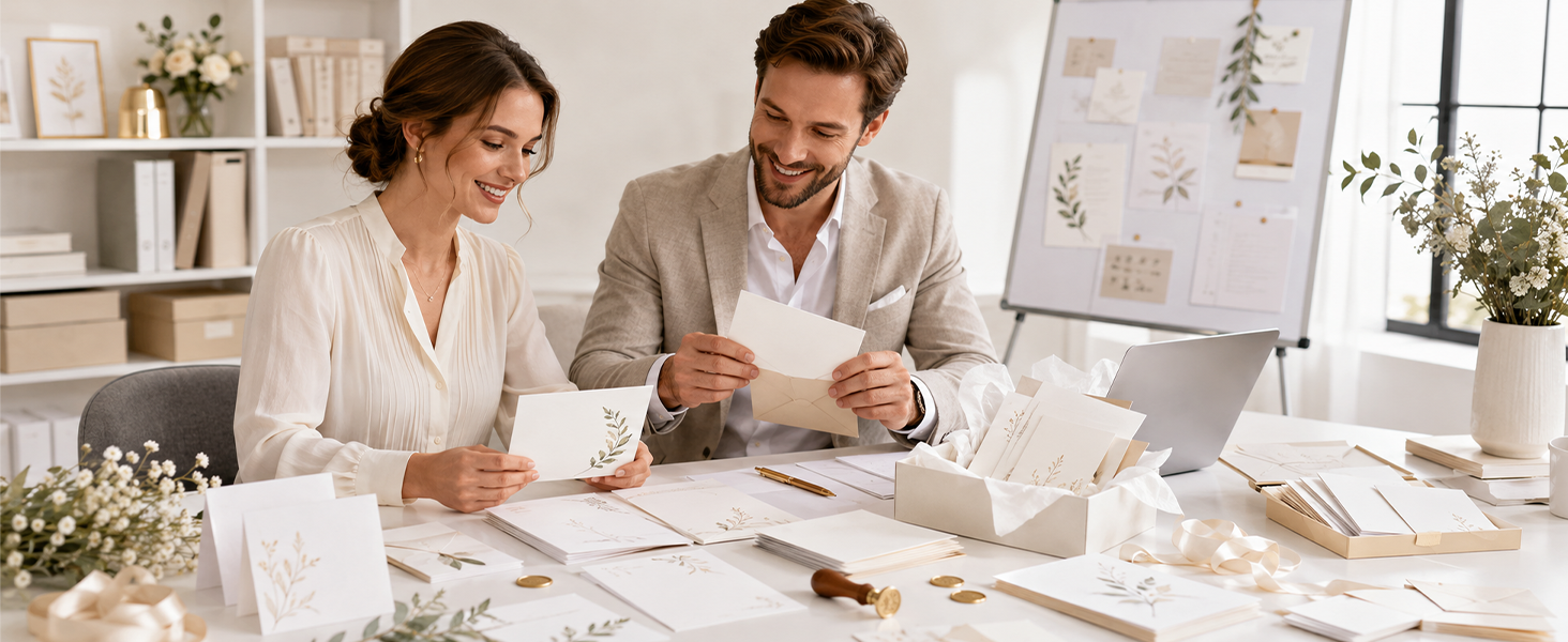 Card stock paper for thank-you notes, product inserts, package cards and branded pieces