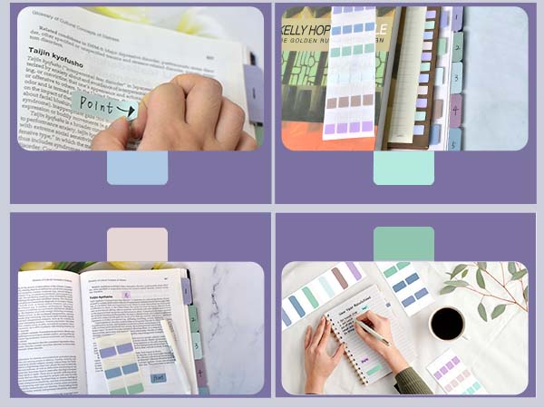 Colored Index Tab Large Book Sticky Tabs Repositionable Page Tabs Flags Page Markers Labels