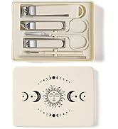 TTJHGYQO 6-Piece Nail Clipper Set with Nail File, Tweezers and ingrown toenail Removal kit Travel...