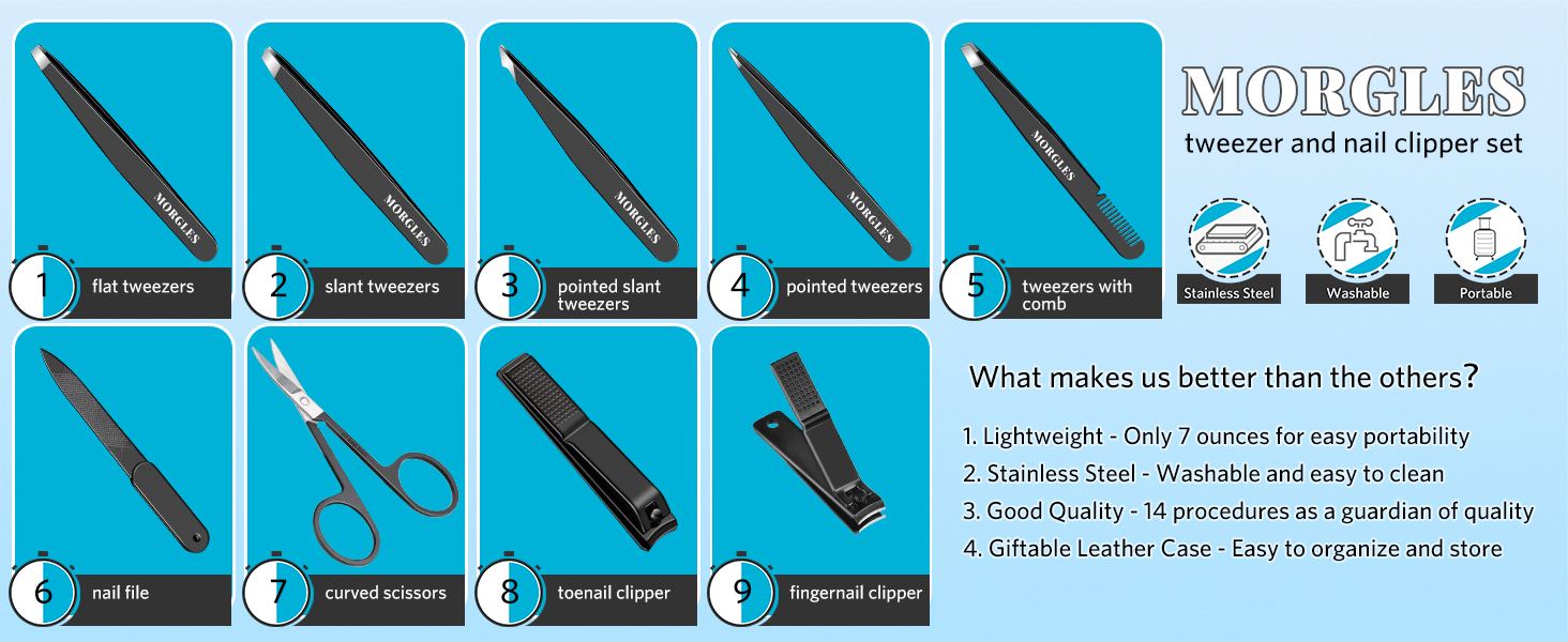 nail clipper tweezer set
