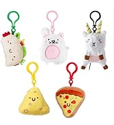Taco Cat Goat Cheese Pizza Plush Keychain Sets