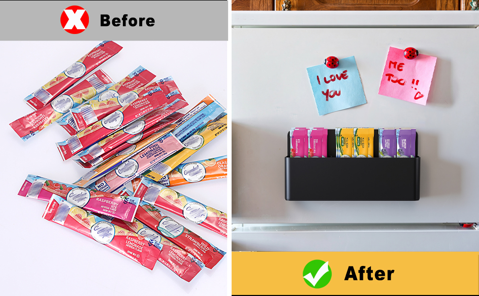 drink packet holder water packet organizer magnetic pencil holder magnetic pen holder