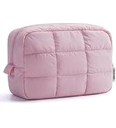 Narwey Puffer Travel Makeup Bag for Women Girl, Quilted Puffy Cosmetic Bag Make Up Bag Organizer,...